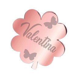 Martisor Brosa Inox Trifoi Rose Gold Nume Valentina