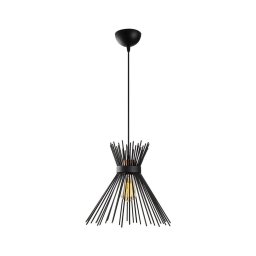 Lustră pe cablu KIRPI 1xE27/40W/230V neagră