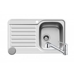 Set chiuveta inox SPACE MINI DR LN & baterie FIDO crom Pyramis 108782801FC