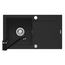 Set chiuveta granit LOTUS & baterie Asalia - Carbon