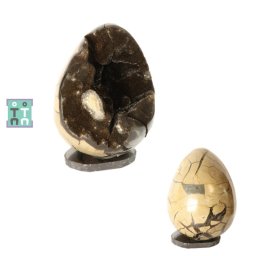 Geoda Naturala Septaria - Piatra Dragonului cu Calcit - Ou - 22x17x17 cm
