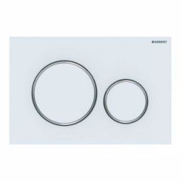 Clapeta Geberit Sigma 20 Easy to Clean alb mat/crom