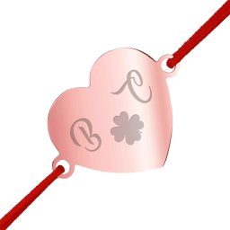 Martisor Personalizat Bratara Inox Inima Rose Gold Initiale Trifoi