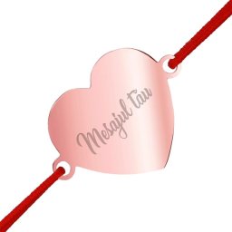 Martisor Personalizat Bratara Inox Inima Rose Gold Mesaj