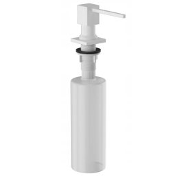 Dozator chiuveta bucatarie pentru sapun lichid, dispenser , alb , cap patrat