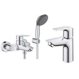 Pachet baterii baie Grohe Start, marimea S, set dus inclus, suport perete, crom-( 23413002 ,23550002 )