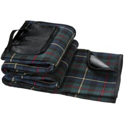 Patura picnic 145x130 cm, rezistenta la apa si praf, Everestus, PK01, tartan, acril, negru, verde