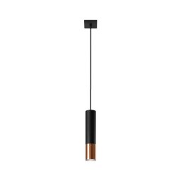 Lustră pe cablu LOOPEZ 1xGU10/40W/230V neagră/cupru Sollux SL.0946