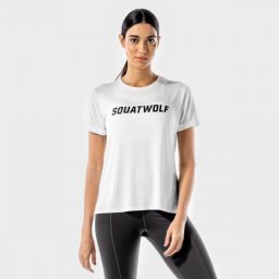 SQUATWOLF Tricou pentru femei Iconic White S