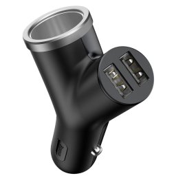 Y-Type cu Extensie Bricheta 2x USB 5V/3.4A 17W Negru