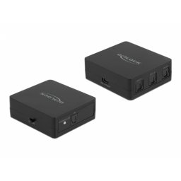 Switch S/PDIF Toslink 3 porturi cu alimentare USB, Delock 63397