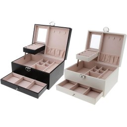 Cutie de bijuterii din piele Elegant Style Cadou Cercei One Diamonds