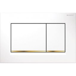 Clapeta Geberit Sigma 30 alb/auriu/alb