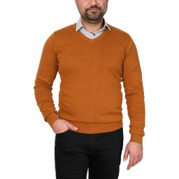 Pulover barbat in anchior, Glory, orange brown (Marime pulover: S)