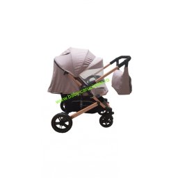 Cărucior nou născut 2 in 1+geantă multifuncționala+plasă pentru insecte Baby Care 512 Beige