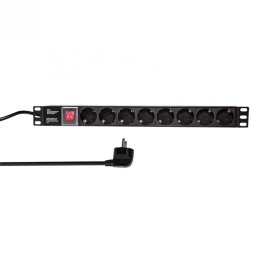Prelungitor PDU 19" cu 8 x Schuko 2m, Logilink PDU8C01