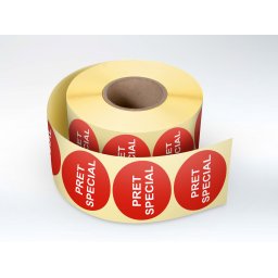 Rola etichete autoadezive personalizate Pret Special , diametru 40 mm, 1000 buc rola