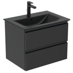 Set mobilier suspendat Ideal Standard Tesi cu lavoar Connect Air 60cm negru mat