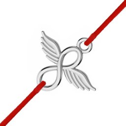 Martisor Bratara Argint 925 Placat Rodiu Alb Aripi Infinit