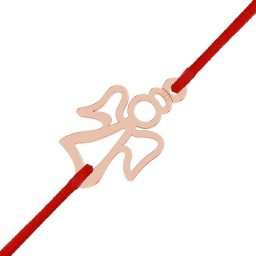 Martisor Bratara Argint 925 Placat Aur Roz 18K Ingeras Protector