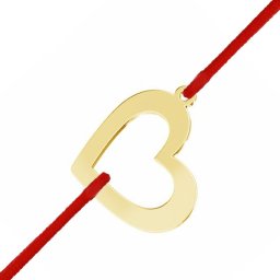 Martisor Bratara Argint 925 Placat Aur 24K Contur Inima