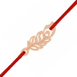 Martisor Bratara Argint 925 Placat Aur Roz 18K Pana
