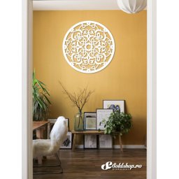 Tablou traforat Medalion Flower ALB 5mm