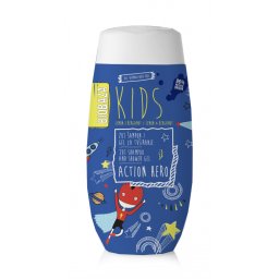 Sampon gel de dus natural pentru copii Action Hero, 250 ml - BIOBAZA