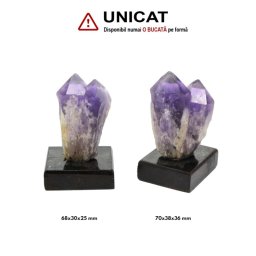 Cristal Natural Ametist cu Suport - 68-70 x 30-38 x 25-38 mm - ( XXL ) - Unicat