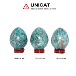 Ou Apatit Albastru Druzy Mineral Natural - 70-72 x 55-57 mm - Unicat