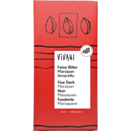 Ciocolata neagra cu martipan amaretto bio 100g
