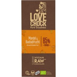 Ciocolata raw vegana cu migdale si baobab bio 70g