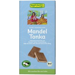 Ciocolata cu crema de migdale si tonka bio 100g
