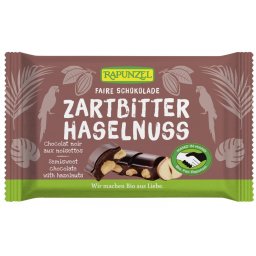 Ciocolata amaruie 60% cacao si alune intregi, vegana bio 100g