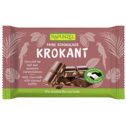 Ciocolata cristalino cu migdale crocante bio 100g