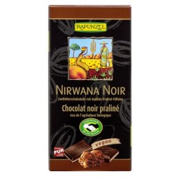 Ciocolata Nirwana neagra cu praline 55% cacao, vegana bio 100g