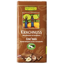 Ciocolata din lapte integral cu alune bio 100g