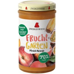 Gem de piersici si maracuja indulcit cu nectar de agave, fara gluten bio 225g