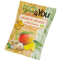 Bomboane cu ghimbir si mango, fara gluten bio 75g