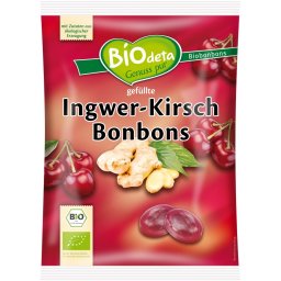 Bomboane cu ghimbir si cirese bio 75g