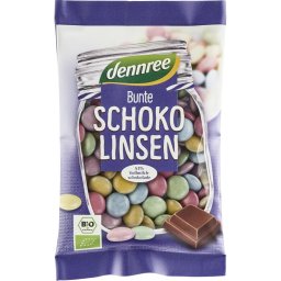 Bomboane colorate cu ciocolata de lapte bio 100g