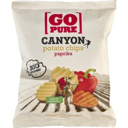 Chips-uri Canyon din cartofi cu ardei, fara gluten bio 125g