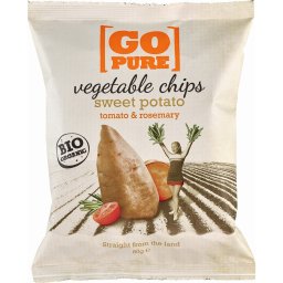 Chipsuri din cartofi dulce si rosii cu rozmarin, fara gluten bio 80g