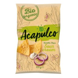 Tortilla chips cu smantana si ceapa bio 125g
