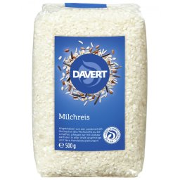 Orez cu bob rotund alb pentru lapte bio 500g