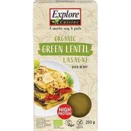 Lasagna din linte verde, fara gluten bio 250g