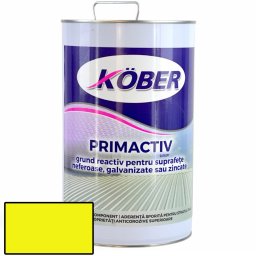 Grund tabla zincata, metale neferoase, Kober Primactiv, Galben, 6 litri, bicomponent,