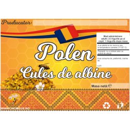 Eticheta traditionala Polen cules de albine 70mm x 50mm