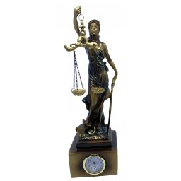 Cadou statueta Timpul Justitiei - 33 cm inaltime + CEAS
