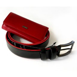 Cadou Personalizabil Lady Port Chei Portofel si Curea Piele Naturala Borealy